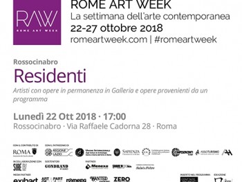 Ομαδική έκθεση: Rome Art Week, Rossocinabro Gallery, Ρώμη, Ιταλία, 22-27 Οκτωβρίου 2018. 